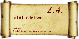 Loidl Adrienn névjegykártya